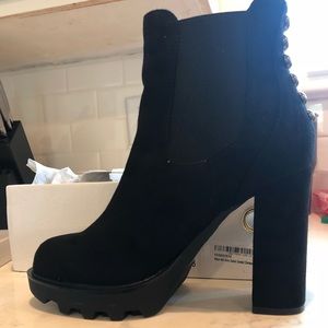 Brand new in box platform booties size 8